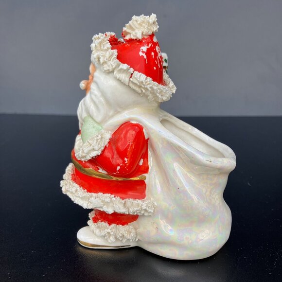 Inarco Small Spaghetti Trim Santa Planter E-1252/R - Picture 4 of 14